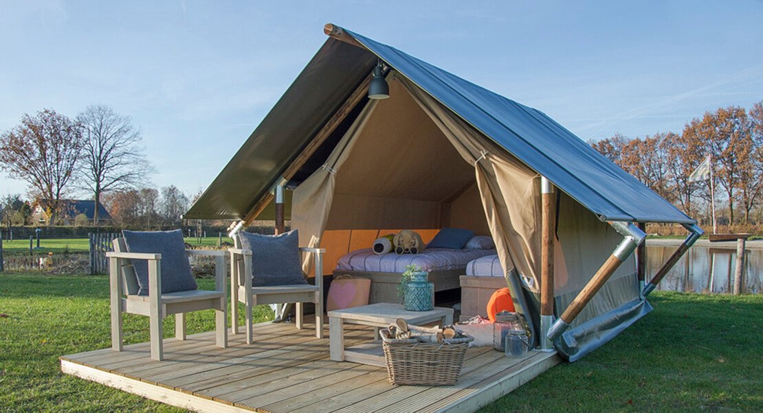 Kleine glamping tent